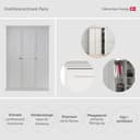 Home affaire Drehtürenschrank Paris | Weiß 3