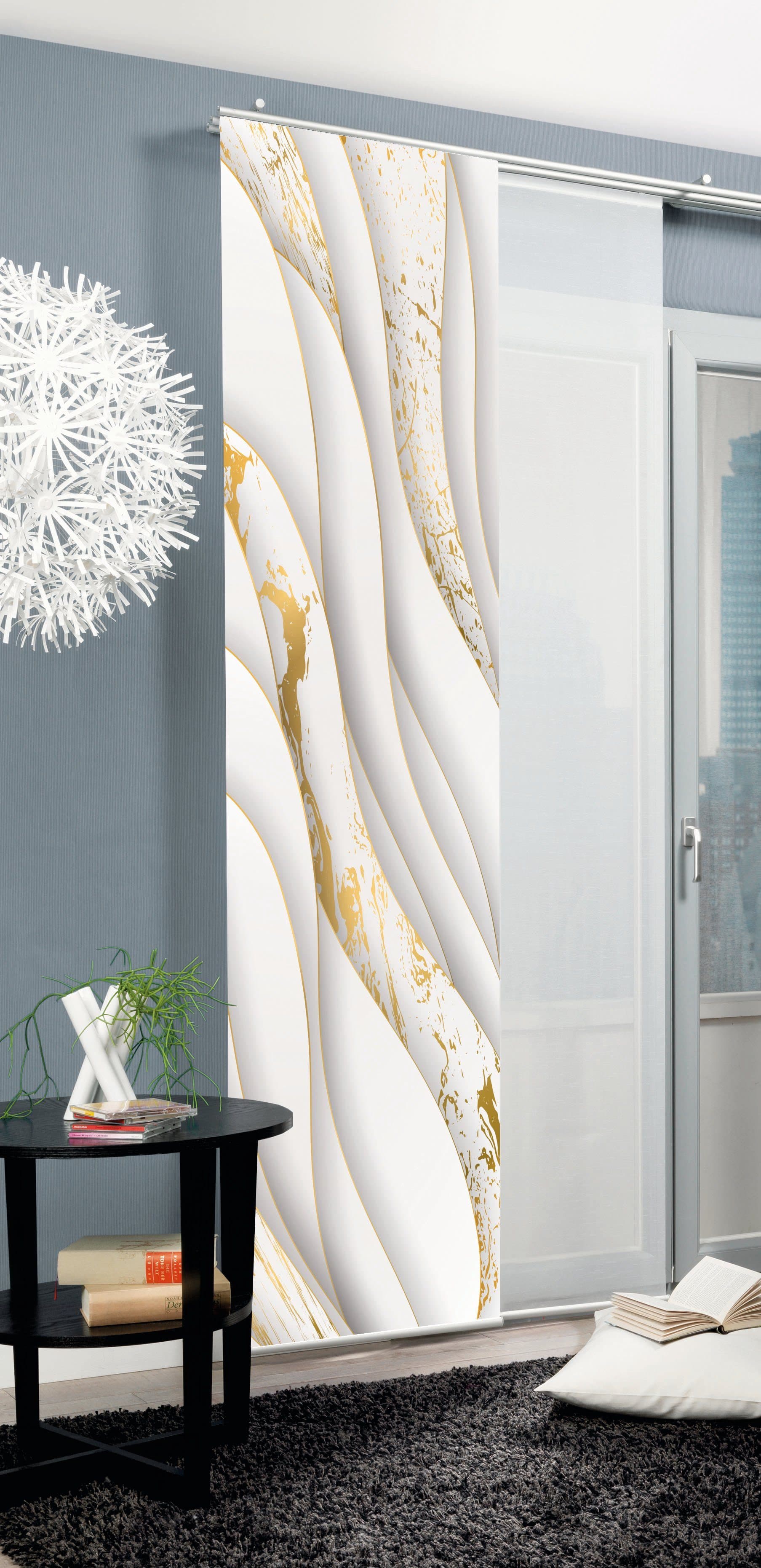HOME WOHNIDEEN Schiebegardine GULDO | Gold