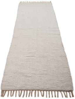 carpetfine Teppich Kelim Chindi uni | Weiß