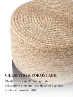 HANSE Home Pouf Looma | Braun