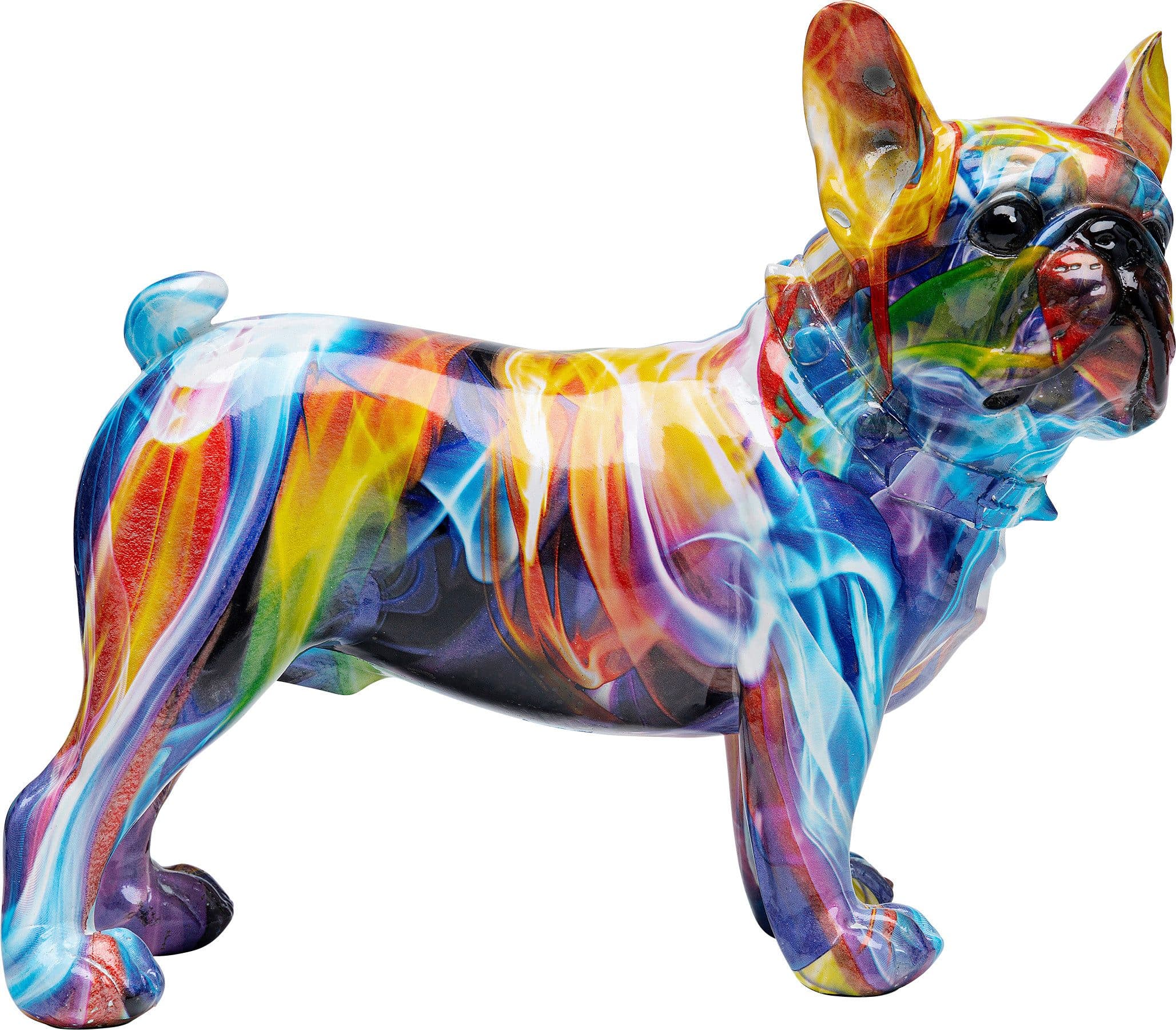 Kare Design Dekofigur Frenchie Bunt 24cm | Mehrfarbig