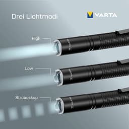 VARTA Aluminium Light F10 Pro Taschenlampe | Schwarz