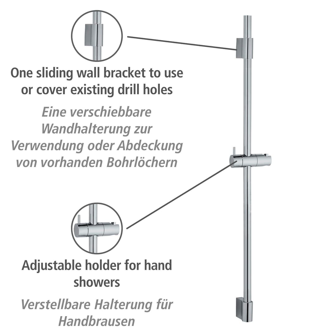 WENKO Duschstange Classic, Chrom | Silber