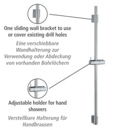 WENKO Duschstange Classic, Chrom | Silber