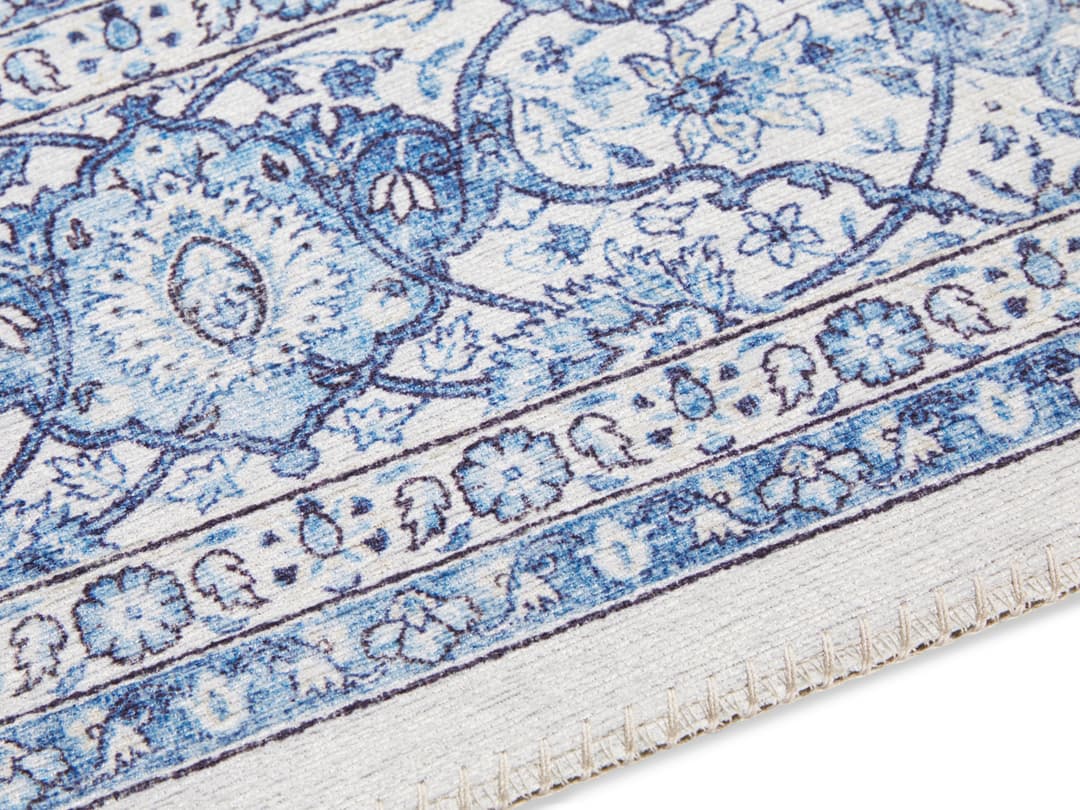 ELLE DECORATION Teppich Keshan Maschad | Blau