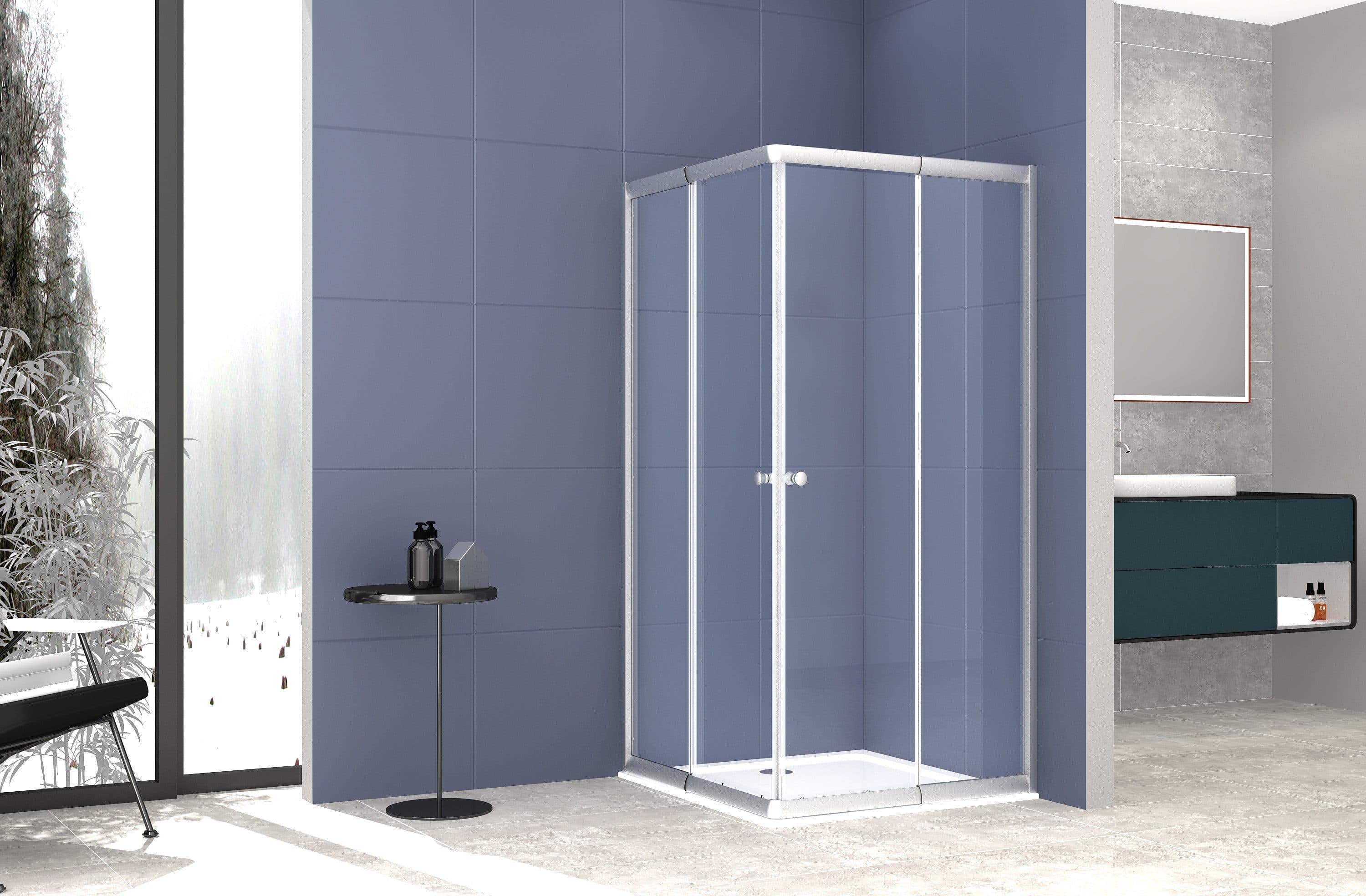 welltime Eckdusche Trento | Silber
