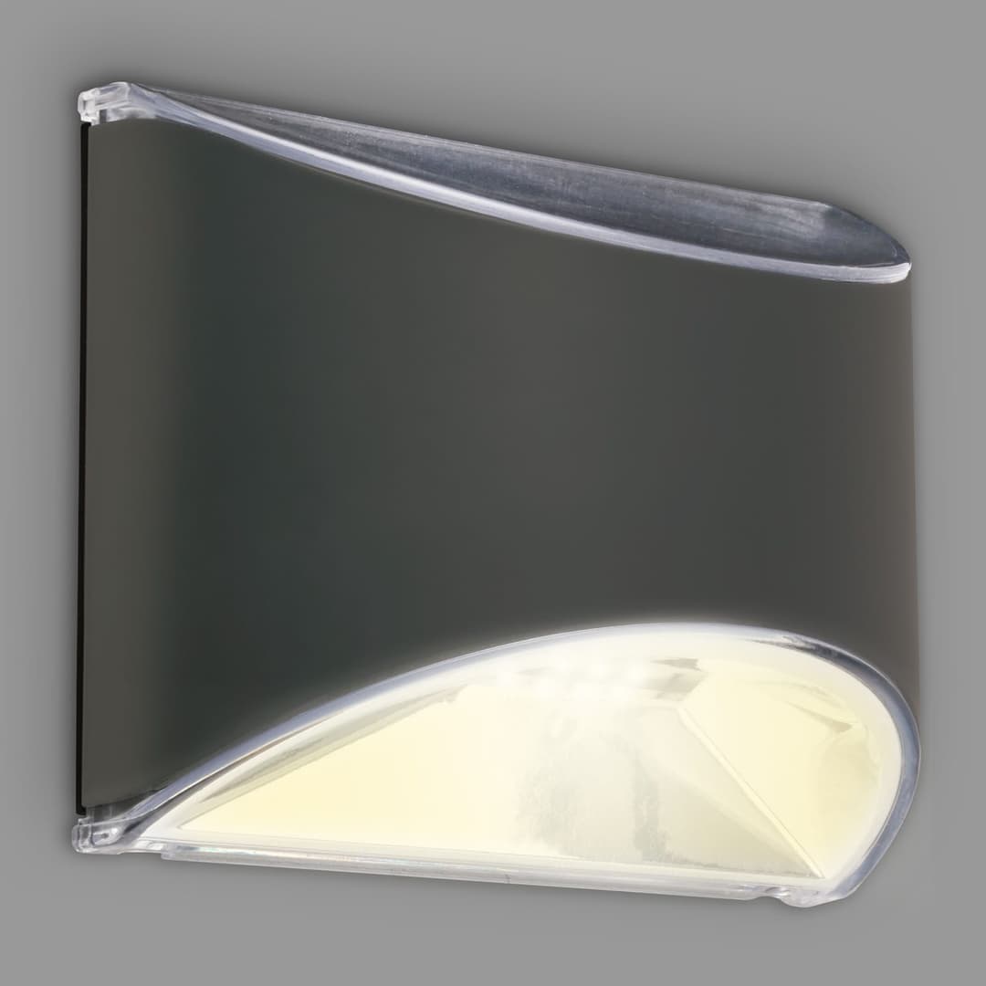 Briloner Leuchten LED Wand-Solarleuchte | Schwarz