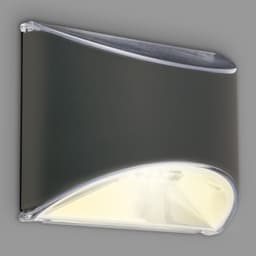 Briloner Leuchten LED Wand-Solarleuchte | Schwarz