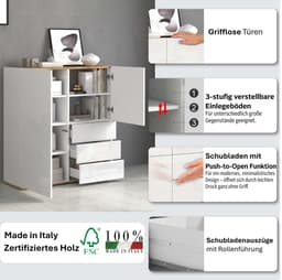 OTTO home Highboard GARDA | Weiß