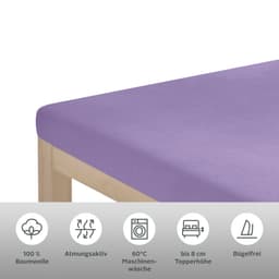 OTTO home Spannbettlaken Topper Basic | Lila