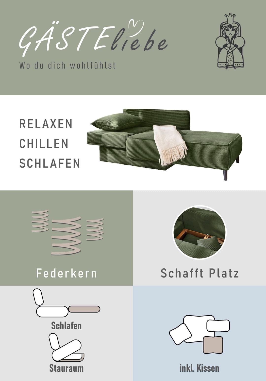 Jockenhöfer Gruppe Recamiere Rex | Grün
