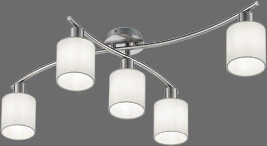 TRIO Leuchten Deckenleuchte Garda | Silber