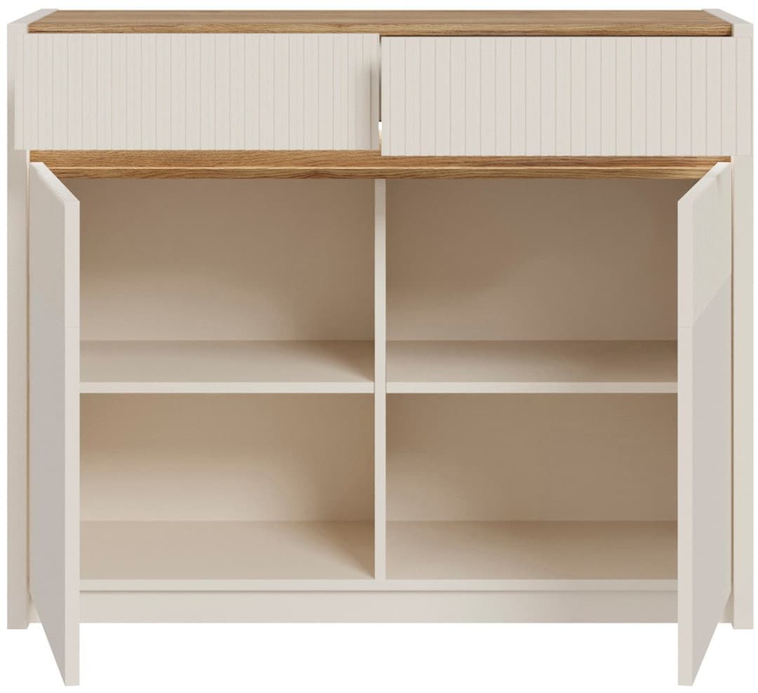FORTE Oak Squere Kommode | Beige