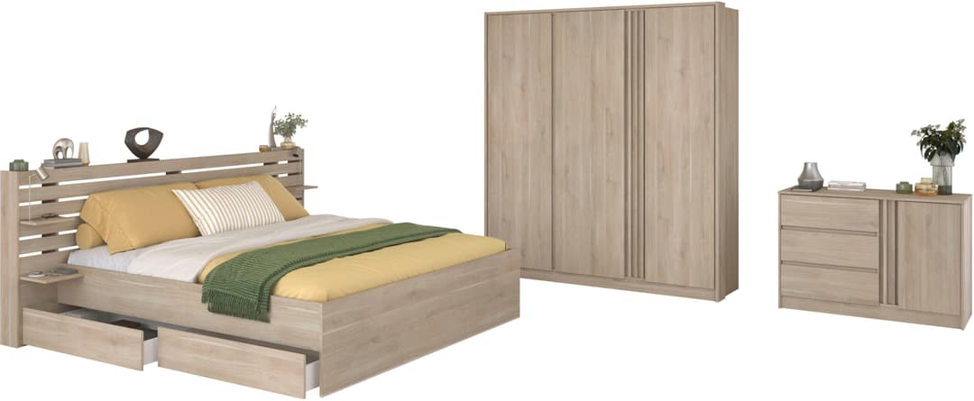 Parisot Schlafzimmer-Set | Holztöne