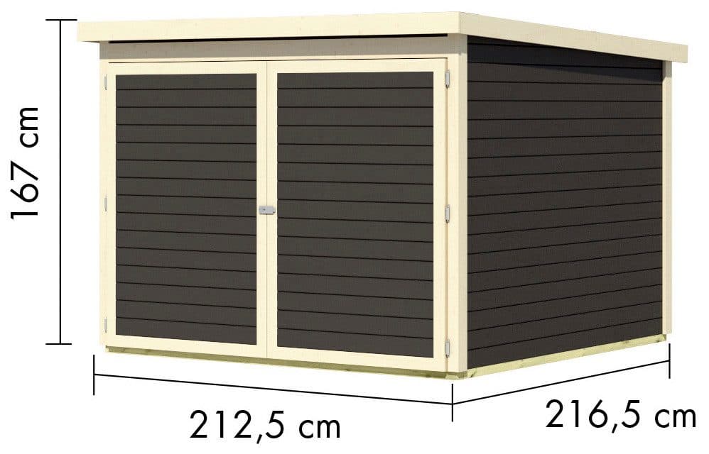 Karibu Fahrradbox Fahrradgarage 4 | Grau