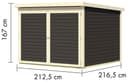 Karibu Fahrradbox Fahrradgarage 4 | Grau 5