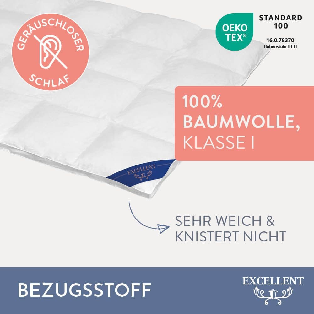 Excellent Gänsedaunenbettdecke Davos | Weiß