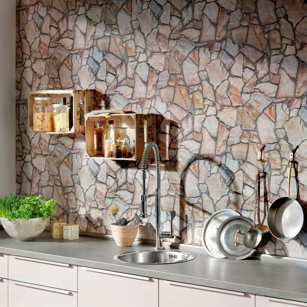living walls Vliestapete Best of Wood`n Stone 2nd Edition | Braun