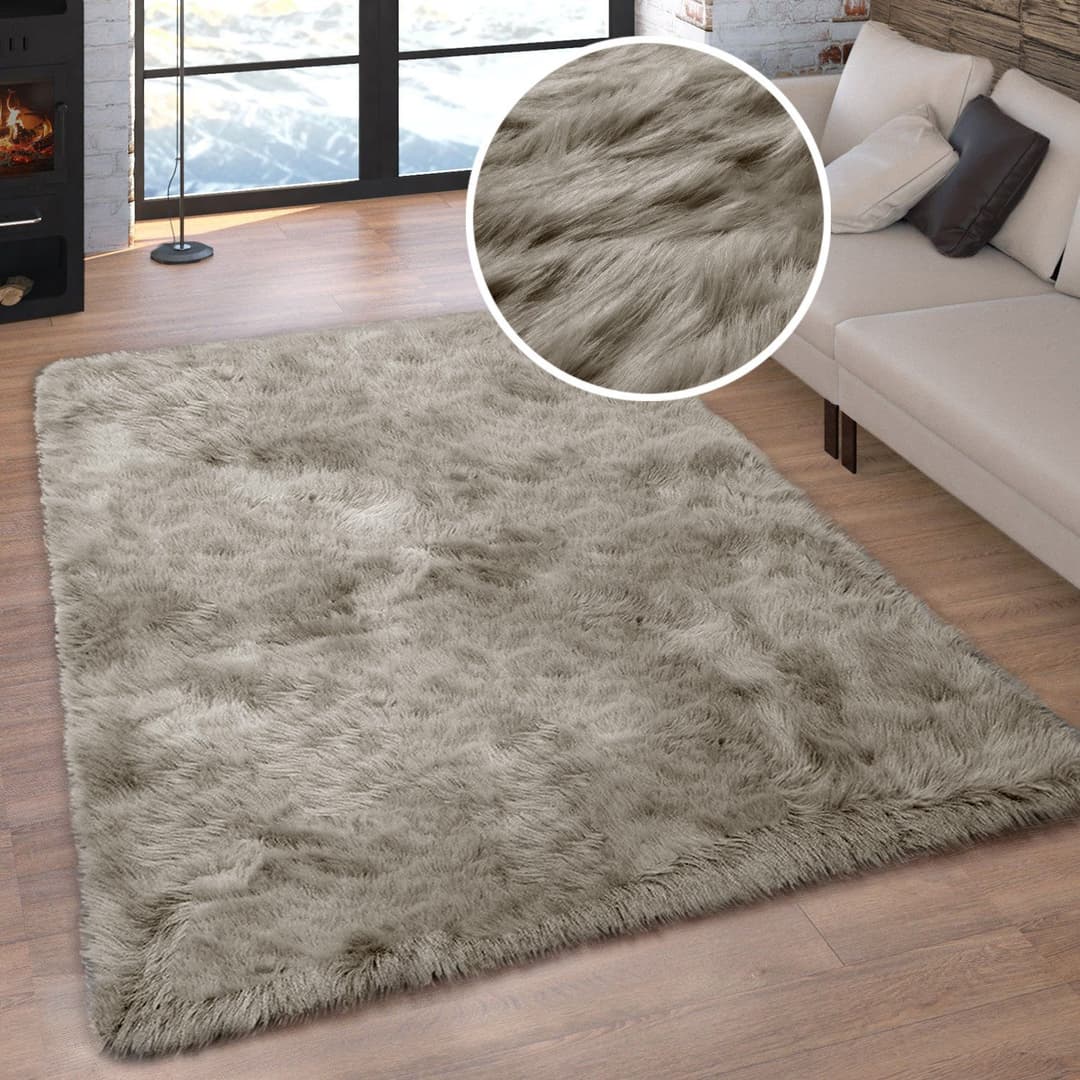 OTTO home Hochflor-Teppich Valeria | Beige