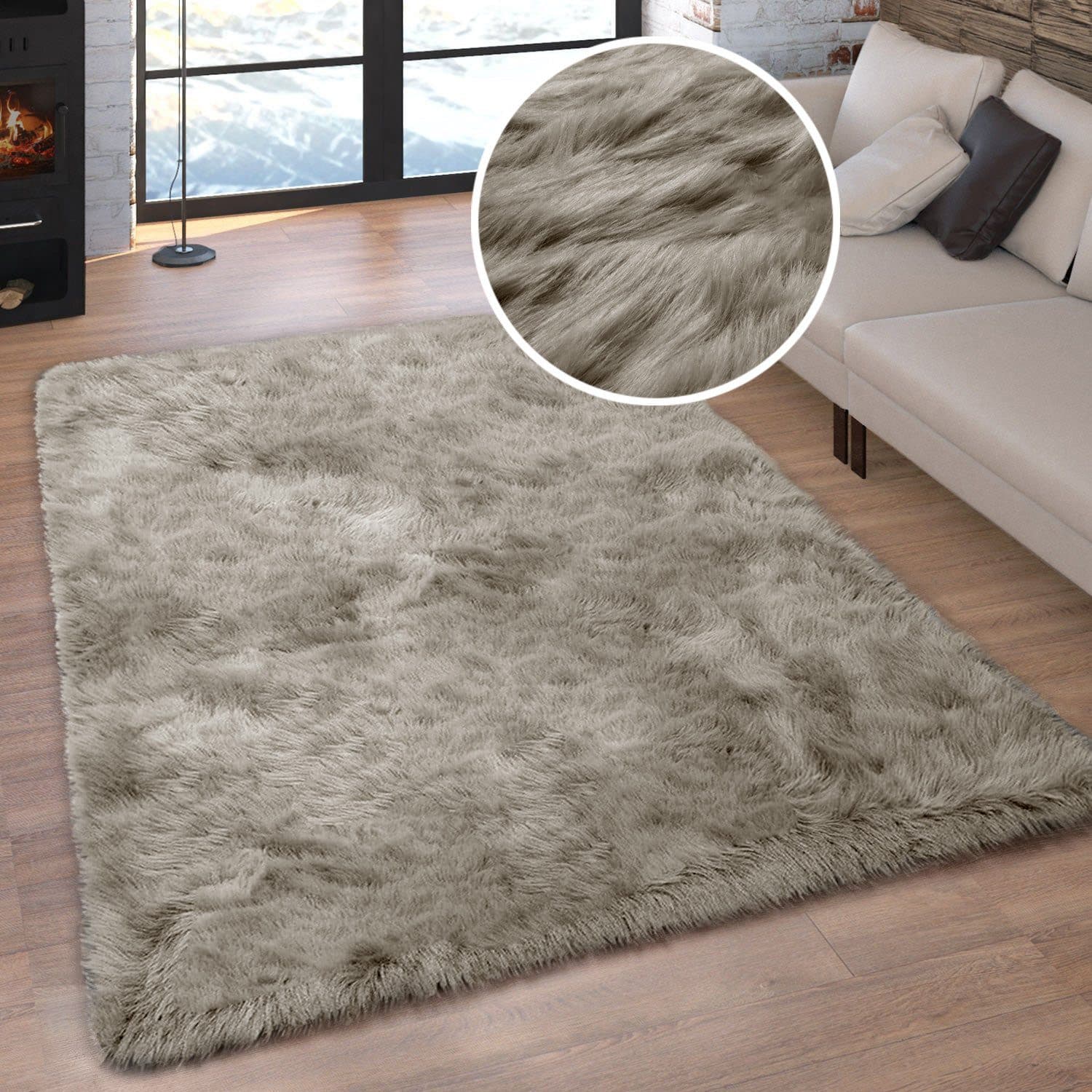OTTO home Hochflor-Teppich Valeria | Beige