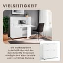 byLIVING Sekretär Montana | Weiß 3