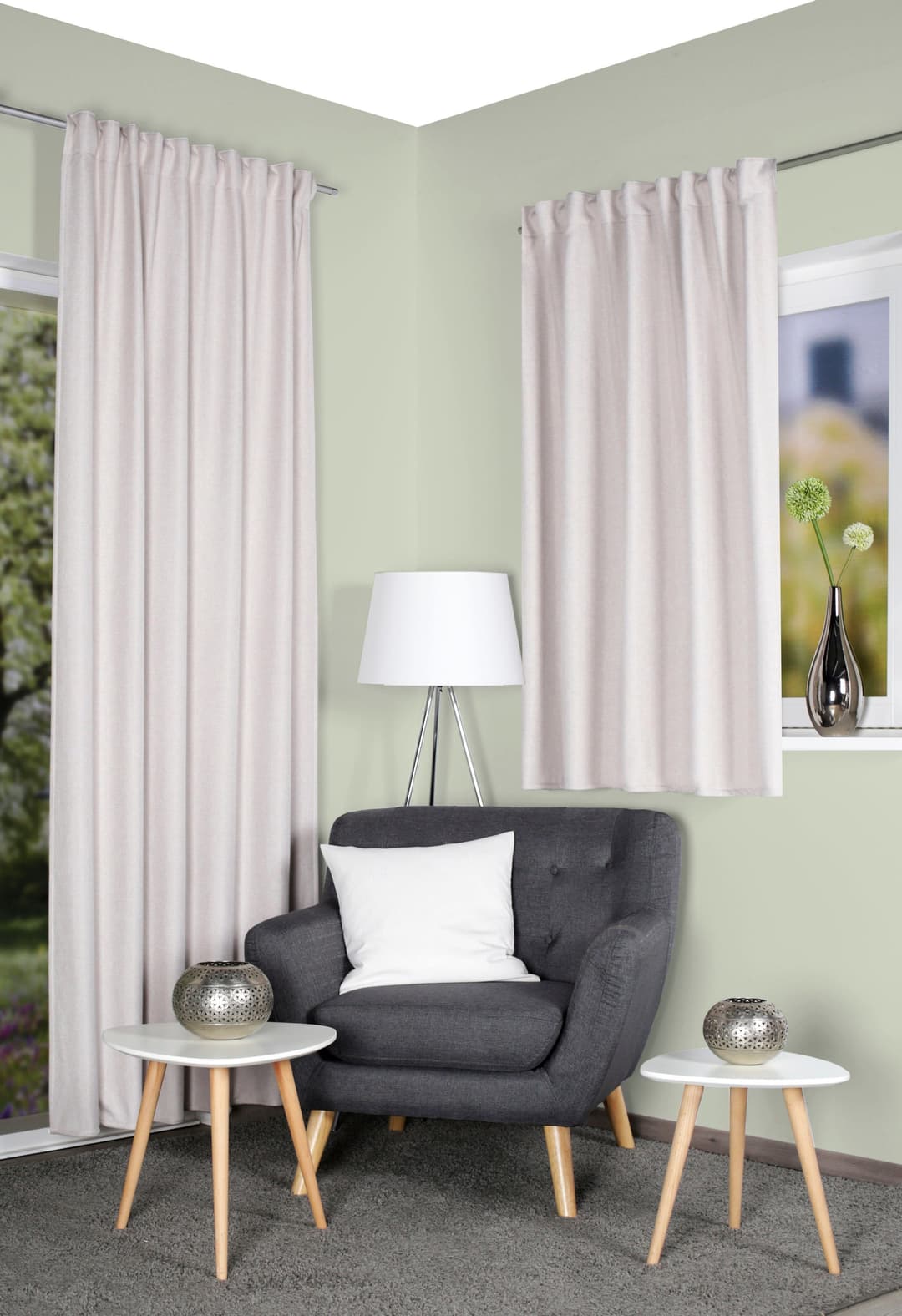 HOME WOHNIDEEN Vorhang ESKAMIO | Beige