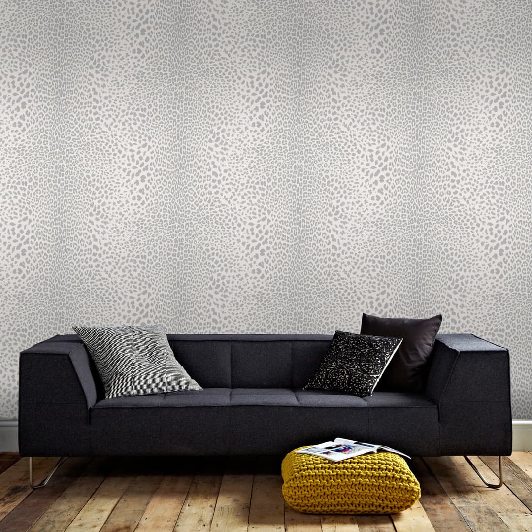Superfresco Easy Vliestapete Leopard Skin | Silber