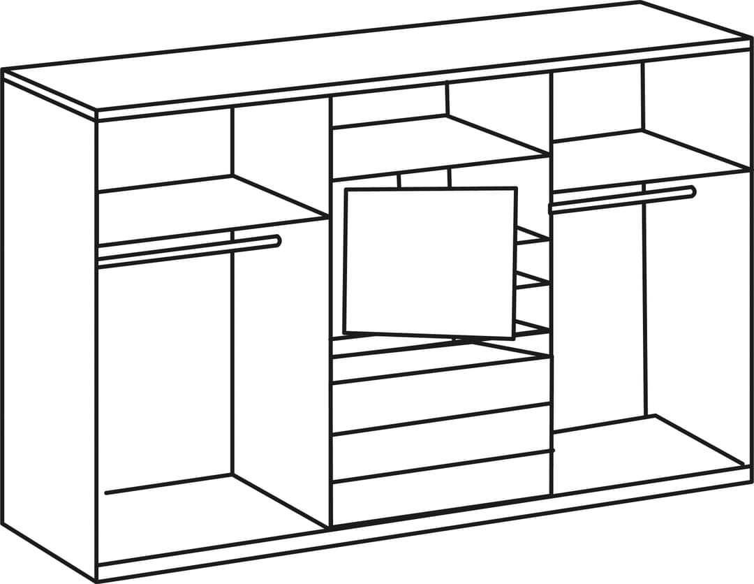 Wimex Schwebetürenschrank Magic | Weiß
