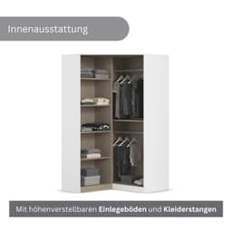 rauch Eckkleiderschrank YLVA | Weiß