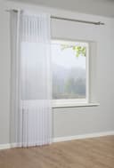 GARDINIA Gardine Schal mit Gardinenband Voile Uni | Weiß