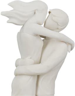 GILDE Dekofigur Paar Couple in the wind | Weiß