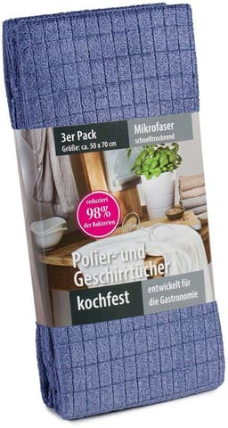 Gözze Geschirrtuch Polier- und Geschirrtuch | Blau