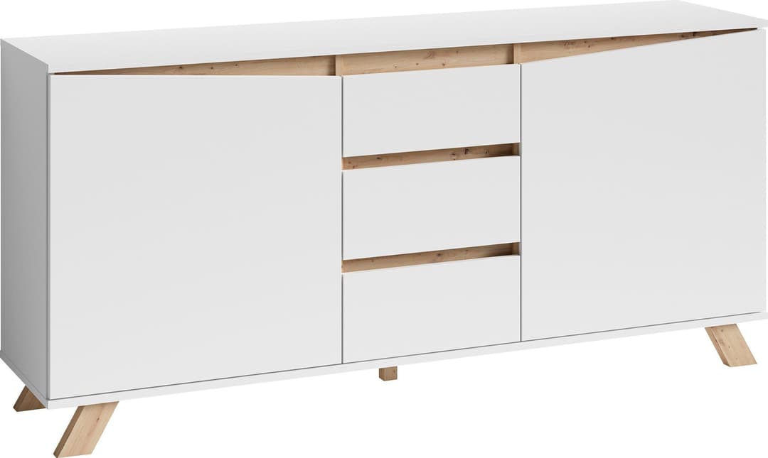 byLIVING Sideboard Valentin | Weiß