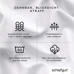 Schlafgut Spannbettlaken PURE | Weiß