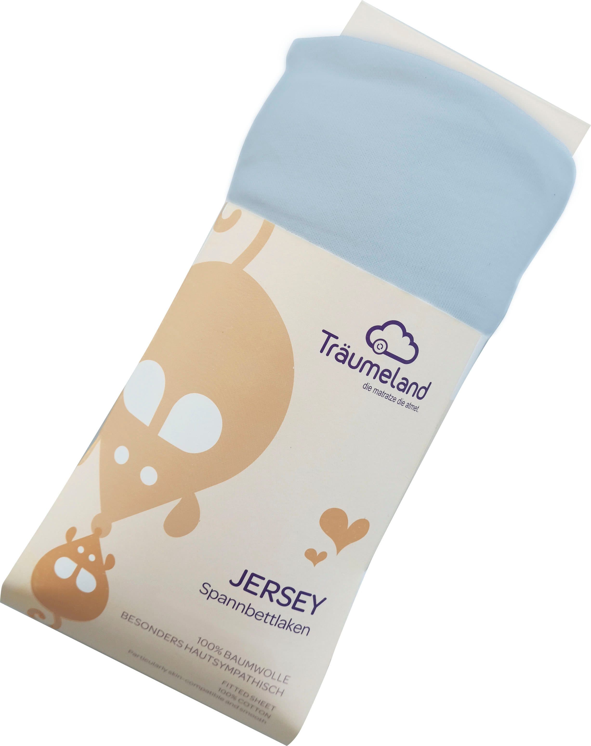 Träumeland Spannbettlaken Jersey | Blau