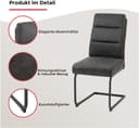 Duo Collection Marga Freischwinger Esszimmerstuhl | Grau 2