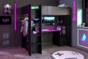 Parisot Hochbett Meddox mit LED & integriertem Gaming-Arbeitsplatz 3