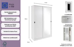 Home affaire Garderobenschrank Nekso | Weiß