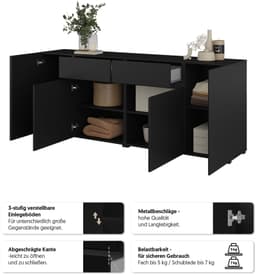 OTTO home Sideboard Metric | Schwarz