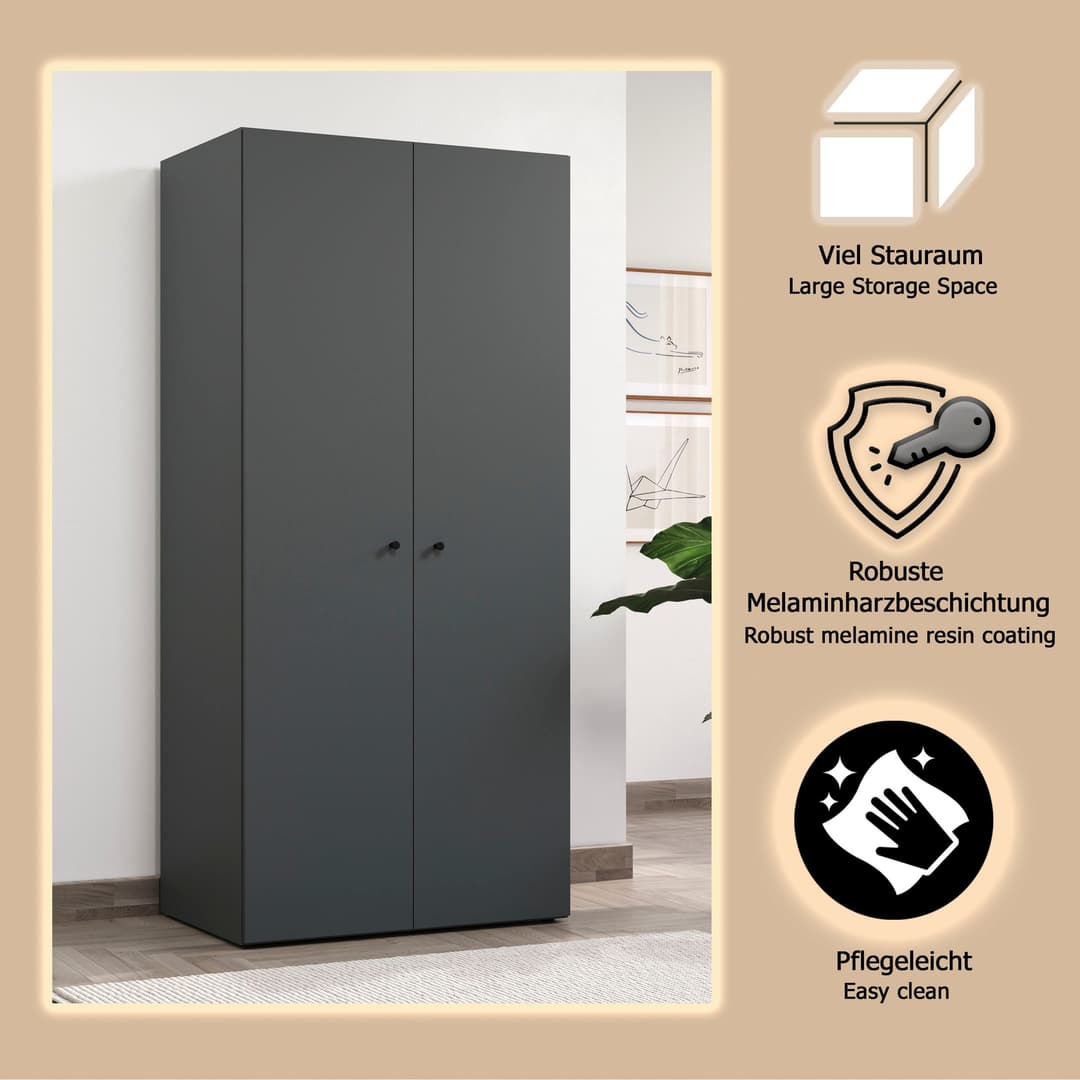 INOSIGN Jersey Kleiderschrank | Grau