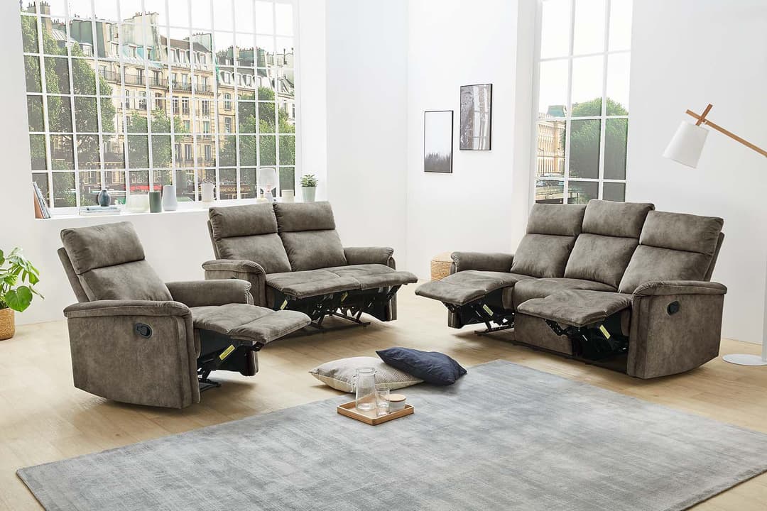 Jockenhöfer Gruppe Amrum 3-Sitzer Sofa | Grau