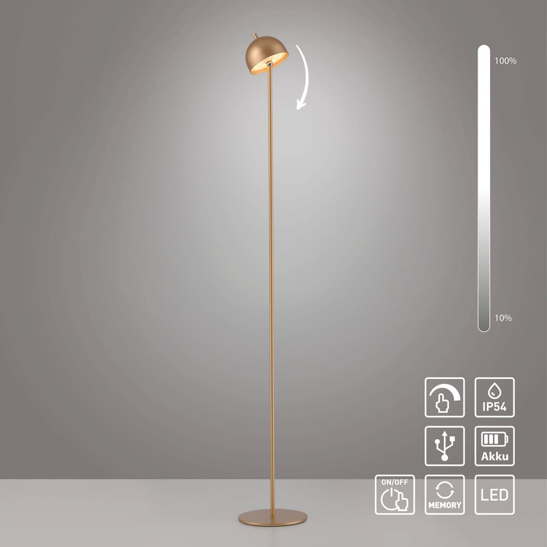 SCHÖNER WOHNEN-Kollektion LED Stehlampe BELLIS | Gold