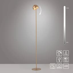 SCHÖNER WOHNEN-Kollektion LED Stehlampe BELLIS | Gold