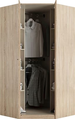 priess Eckkleiderschrank Barcelona | Holztöne