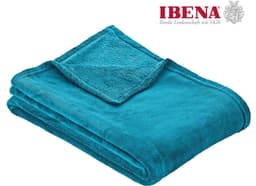 Wohndecke Uni Fleecedecke Olbia | Türkis
