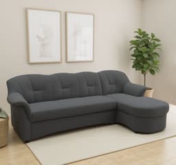 DOMO collection Ecksofa Flores Schlafsofa | Grau
