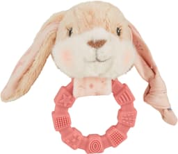 Sterntaler® Greifling Hase Hanni mit Silikonring, mit Rassel | Rosa