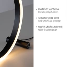 JUST LIGHT Tischleuchte RITUS | Schwarz