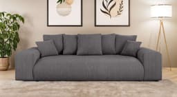 Home affaire Big-Sofa LAKESIDE 3-Sitzer Schlafsofa | Grau