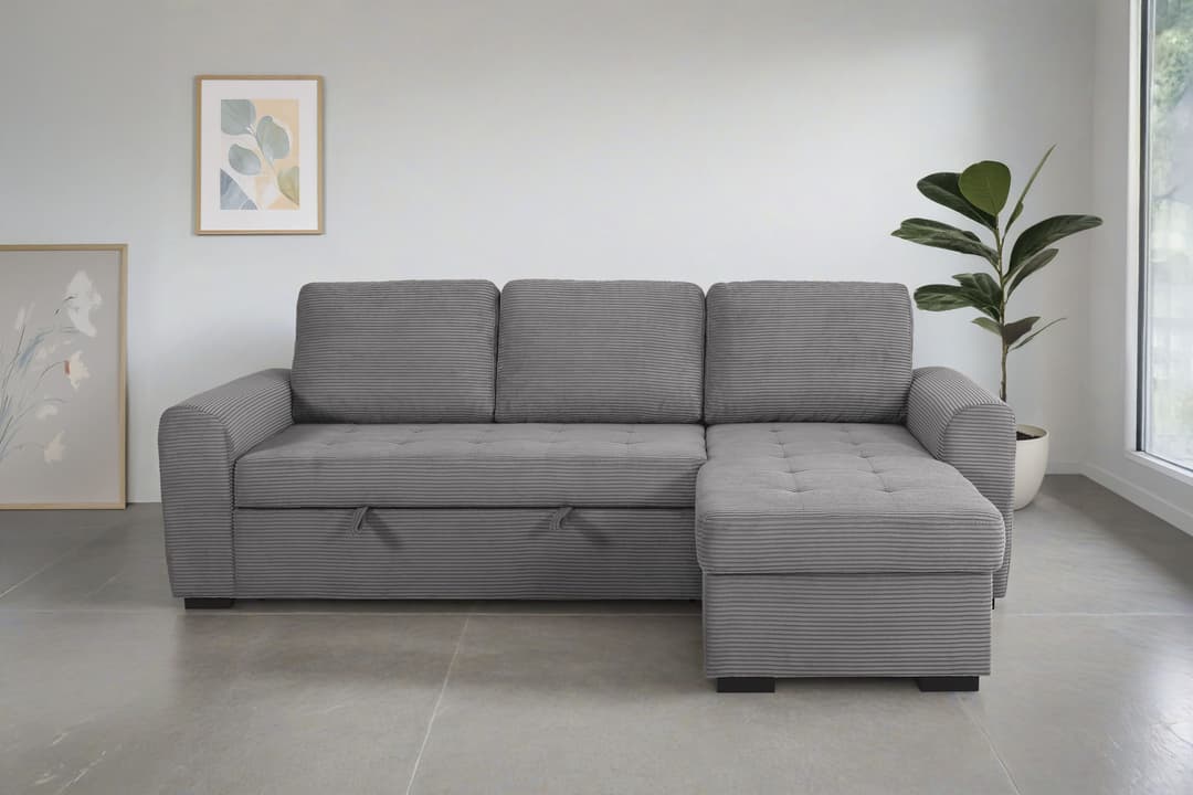 Trends by HG Ecksofa Poll L-Form | Grau